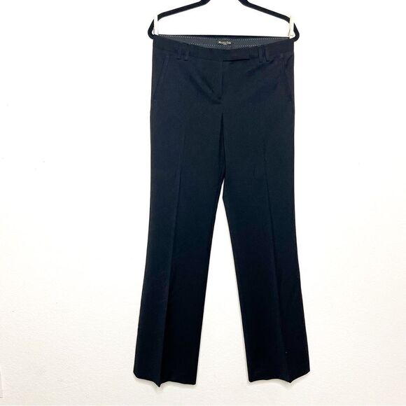 Massimo Dutti Women's Black Dress Pants Premium Wool Made in Spain Size 40/30 - Picture 1 of 11